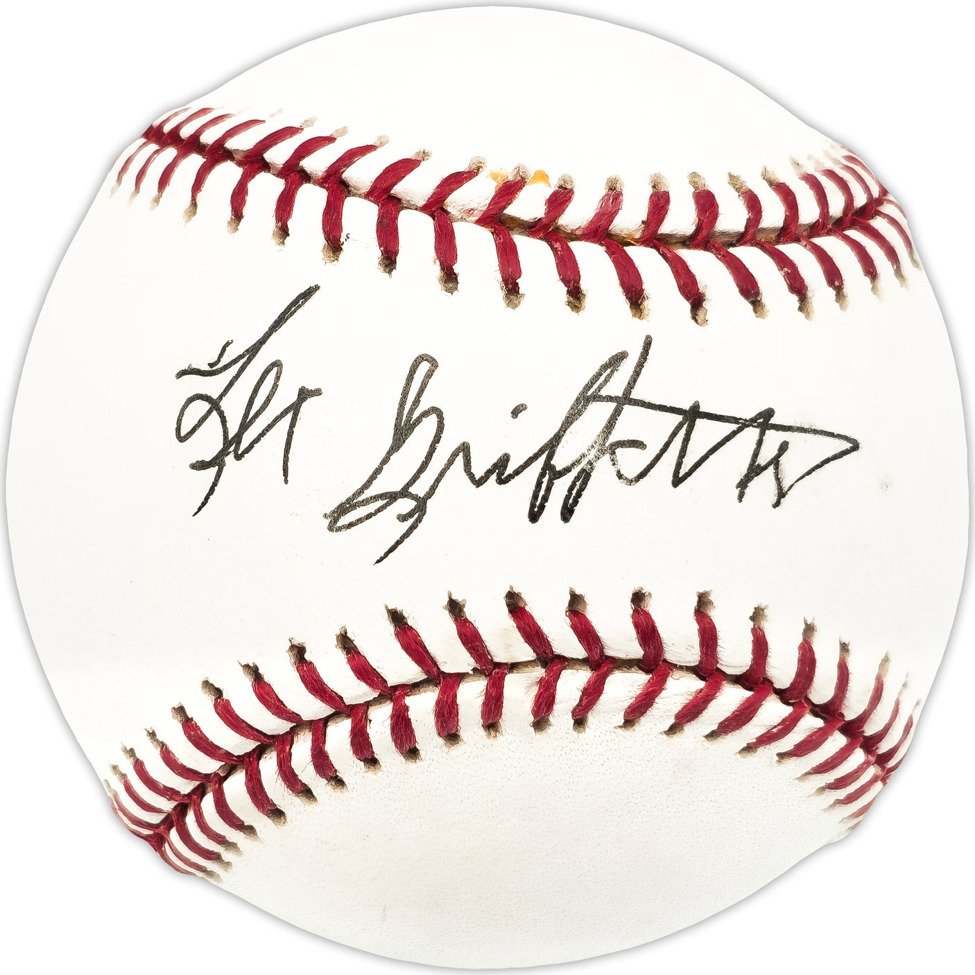 Lee Griffeth Autographed Official MLB Baseball Phil. A's Beckett BAS QR #BN13218