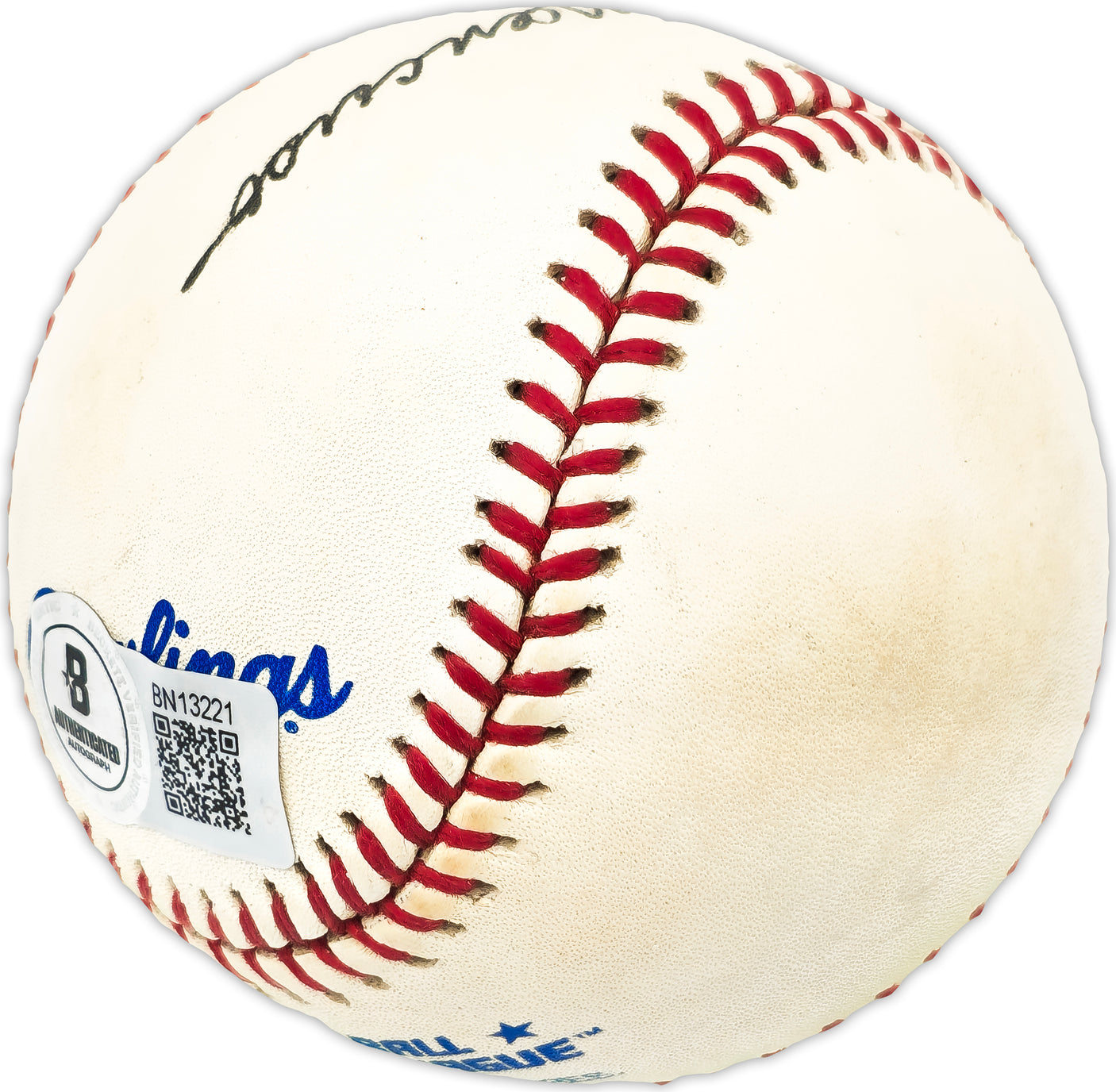 Frank Mancuso Autographed Official AL Baseball St. Louis Browns Beckett BAS QR #BN13221
