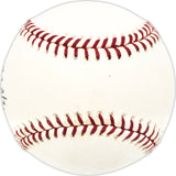 Don Lang Autographed Official NL Baseball 38 Reds '48 Cards Beckett BAS QR #BN13223