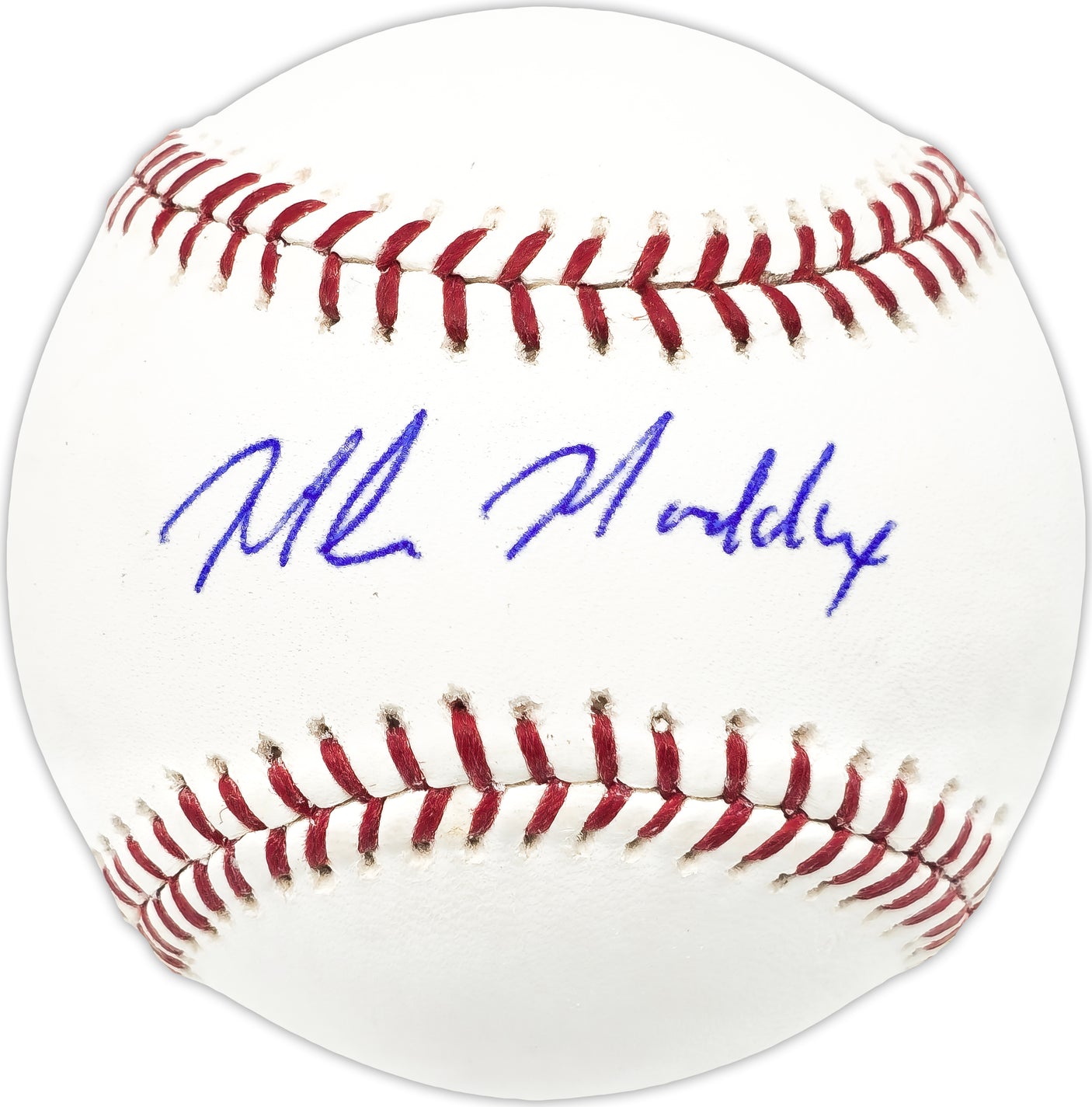 Mike Maddux Autographed Official MLB Baseball Texas Rangers Beckett BAS QR #BN13228