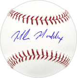 Mike Maddux Autographed Official MLB Baseball Texas Rangers Beckett BAS QR #BN13228