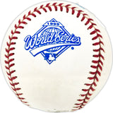 Sparky Anderson Autographed Official 1995 World Series Logo MLB Baseball Cincinnati Reds, Detroit Tigers "HOF 2000" JSA #DD61295