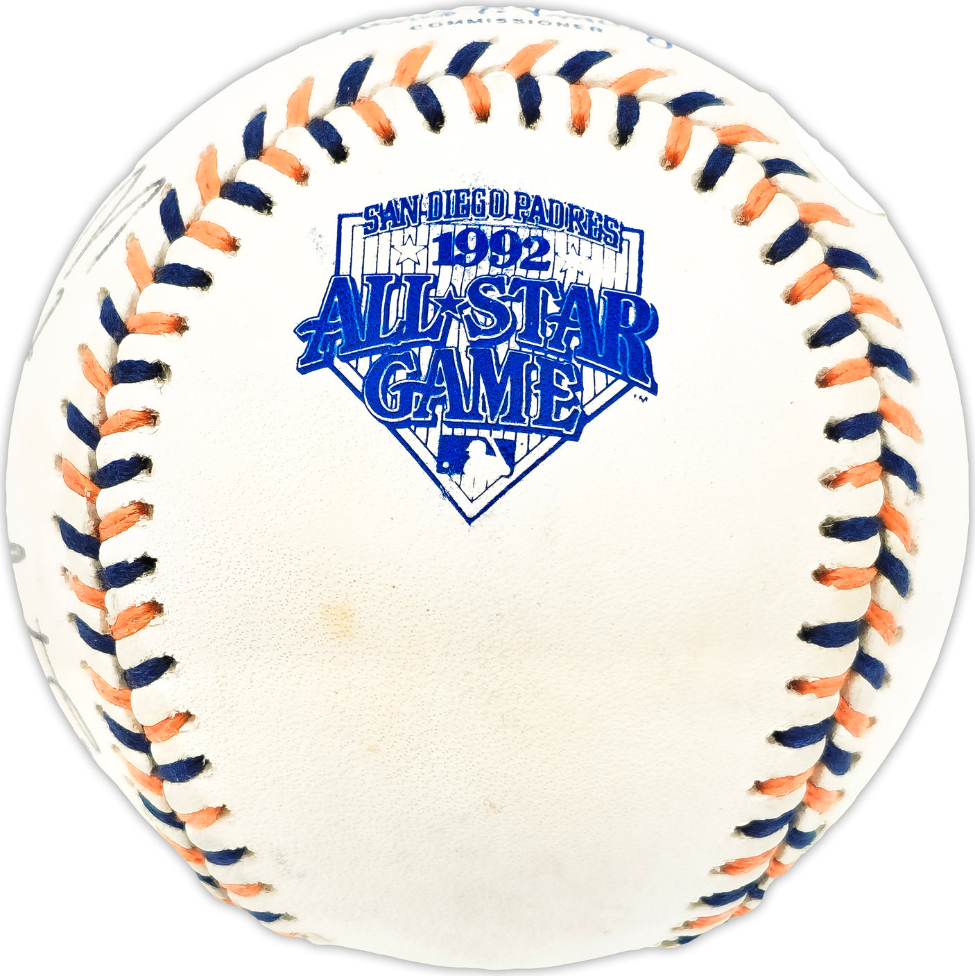 1992 MLB All Star Game Umpires Autographed Official 1992 All Star Game Logo MLB Baseball With 5 Signatures Including Doug Harvey JSA #LL64977
