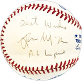 1982 All Star Umpires Autographed Official 1982 All Star Game Logo MLB Baseball With 6 Signatures Including Doug Harvey JSA #LL64979