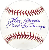 John James Autographed Official MLB Baseball New York Yankees "61 WS Champs" JSA #D95544