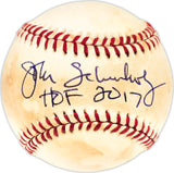 John Schuerholz Autographed Official 1995 World Series Logo MLB Baseball Atlanta Braves "HOF 2017" JSA #DD51786