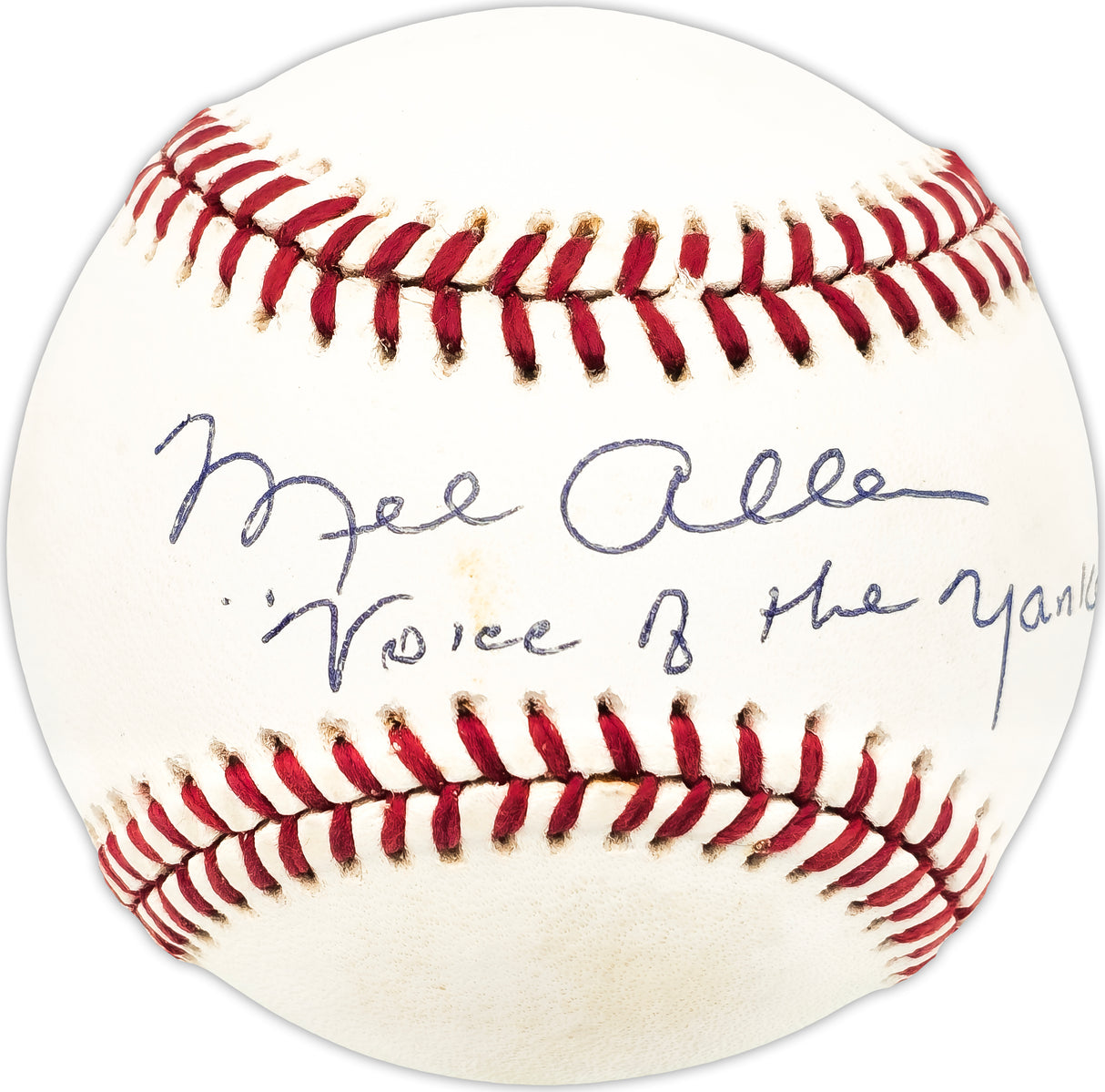Mel Allen Autographed Official AL Baseball New York Yankees Announcer "Voice of the Yankees" JSA #JJ83200