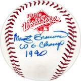 Marty Brennaman Autographed Official 1990 World Series Logo MLB Baseball Cincinnati Reds "WS Champs 1990" JSA #CC21745