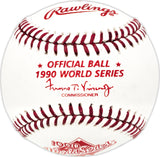 Marty Brennaman Autographed Official 1990 World Series Logo MLB Baseball Cincinnati Reds "WS Champs 1990" JSA #CC21745