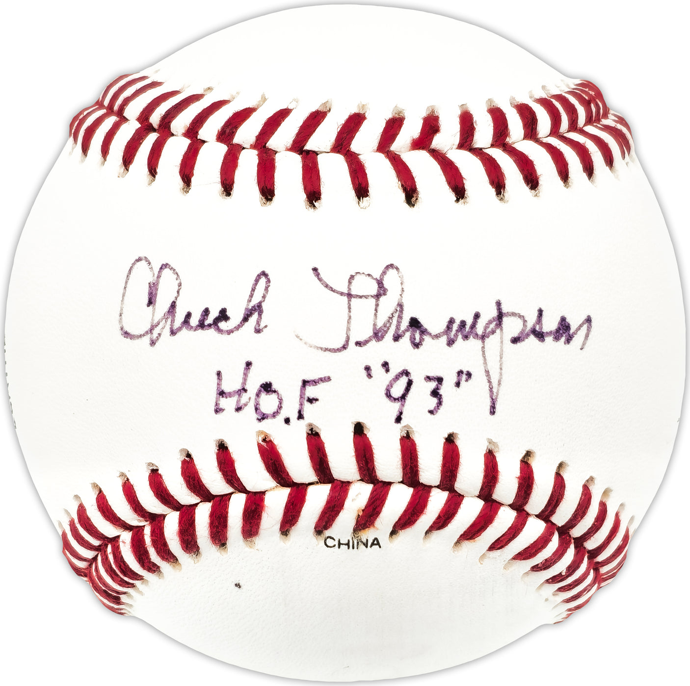 Chuck Thompson Autographed Official Little League Baseball Baltimore Orioles "HOF 93" JSA #CC87739