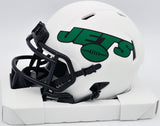 Michael Carter Autographed New York Jets Lunar Eclipse White Speed Mini Helmet Beckett BAS Witness #WM68438