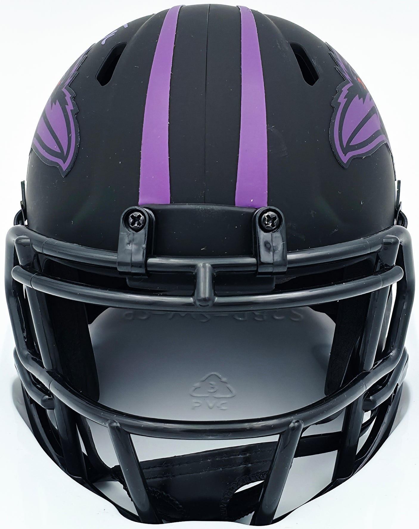 Ray Lewis Autographed Baltimore Ravens Eclipse Black Speed Mini Helmet Beckett BAS Witness #WS48644