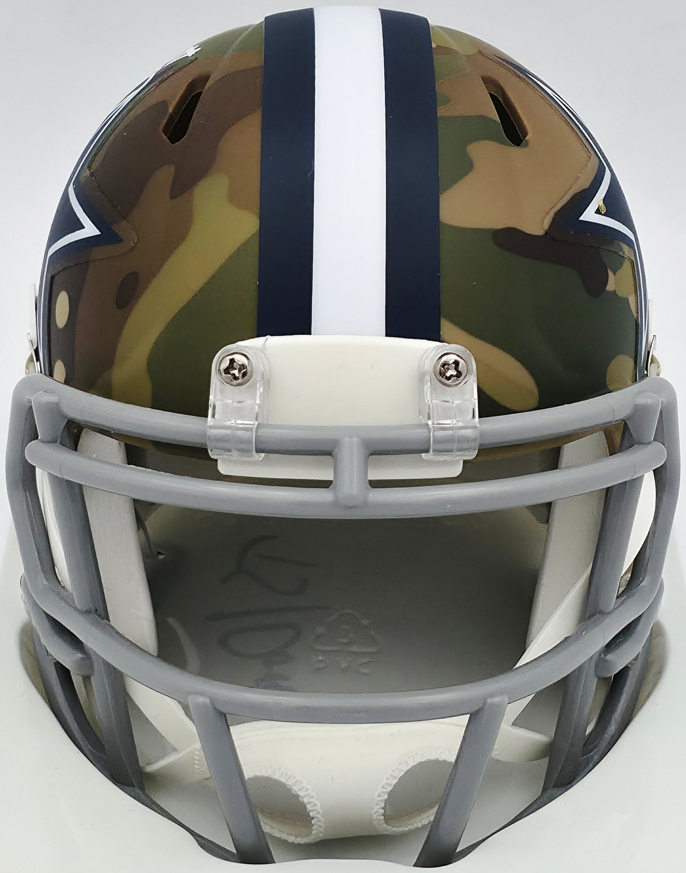Tony Dorsett Autographed Dallas Cowboys Camo Brown Speed Mini Helmet Beckett BAS Witness #WY84410