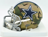 Tony Dorsett Autographed Dallas Cowboys Camo Brown Speed Mini Helmet Beckett BAS Witness #WY84410