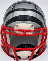 Boomer Esiason Autographed Cincinnati Bengals Flash Silver Speed Mini Helmet Beckett BAS Witness #WZ53641
