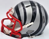 Boomer Esiason Autographed Cincinnati Bengals Flash Silver Speed Mini Helmet Beckett BAS Witness #WZ53641