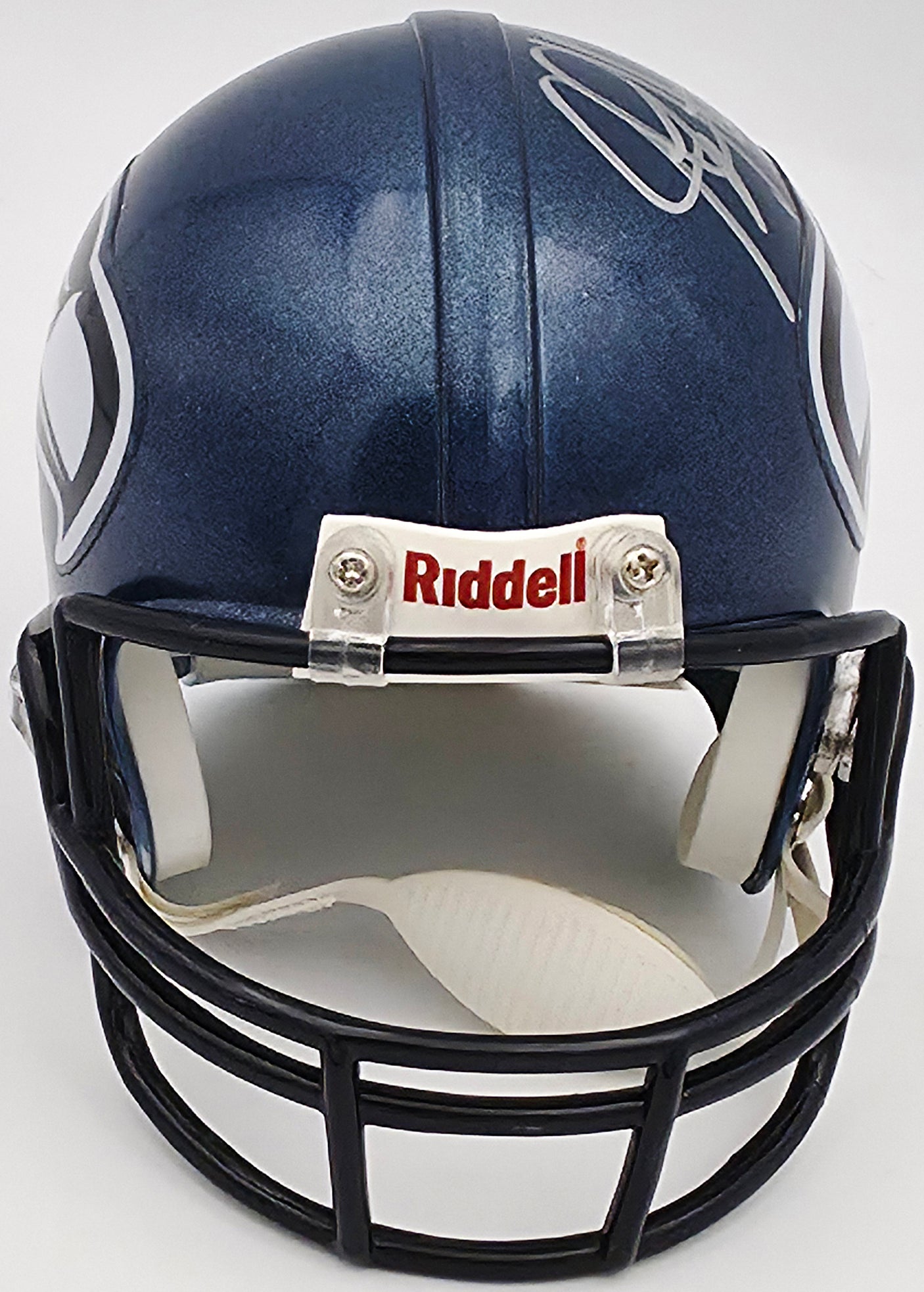 Steve Hutchinson Autographed Seattle Seahawks Blue Mini Helmet Beckett BAS QR #BS30343