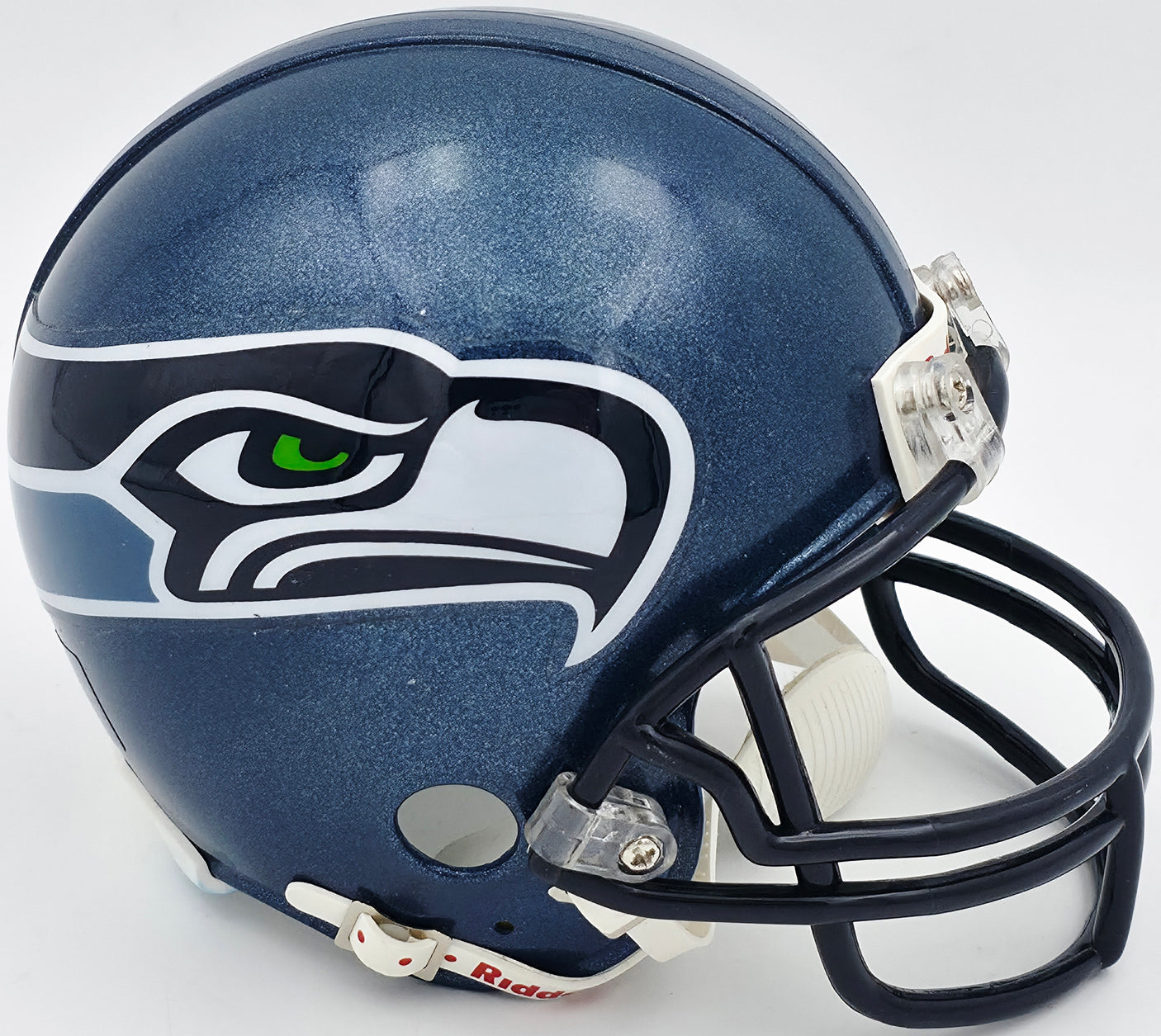 Steve Hutchinson Autographed Seattle Seahawks Blue Mini Helmet Beckett BAS QR #BS30343