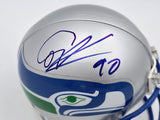 Cortez Kennedy Autographed Seattle Seahawks Throwback Silver Mini Helmet Beckett BAS QR #BS30446