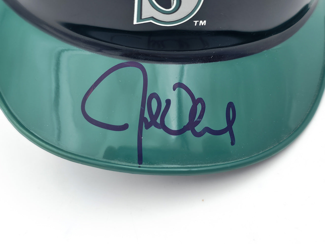 John Olerud Autographed Seattle Mariners Blue Mini Helmet Beckett BAS QR #BS30448