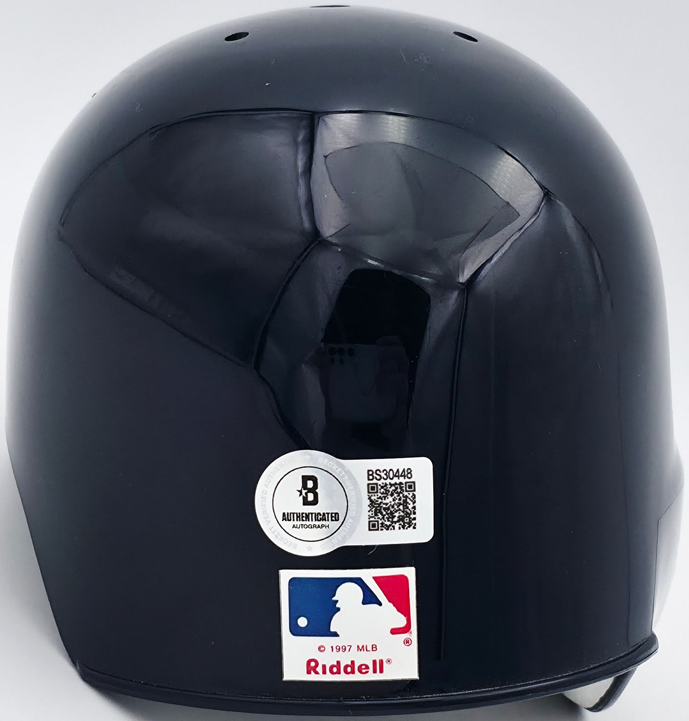 John Olerud Autographed Seattle Mariners Blue Mini Helmet Beckett BAS QR #BS30448