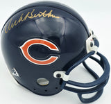 Dick Butkus & Gale Sayers Autographed Chicago Bears Blue Mini Helmet Beckett BAS #AE16659