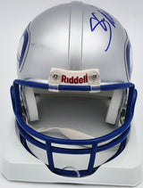 Shaun Alexander Autographed Seattle Seahawks Throwback Silver Mini Helmet "Go Hawks" Beckett BAS QR #BS30444