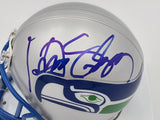 Kenny Easley Autographed Seattle Seahawks Throwback Silver Mini Helmet Beckett BAS QR #BS30071