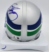Kenny Easley Autographed Seattle Seahawks Throwback Silver Mini Helmet Beckett BAS QR #BS30071