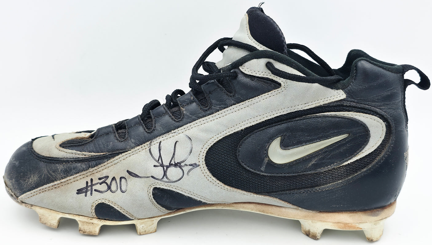 Jay Buhner Autographed Game Used Black & Grey Nike Cleat Seattle Mariners #300 Hit Home Run Size 13 Beckett BAS QR #BS30339