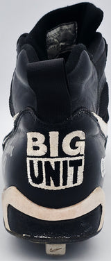 Randy Johnson Autographed Game Used Black Nike Cleat Seattle Mariners "#51" Big Unit Logo Size 13 Beckett BAS QR #BS30296