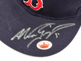 Nomar Garciaparra Autographed Navy Blue Fleer New Era Hat Boston Red Sox Beckett BAS QR #BS30302