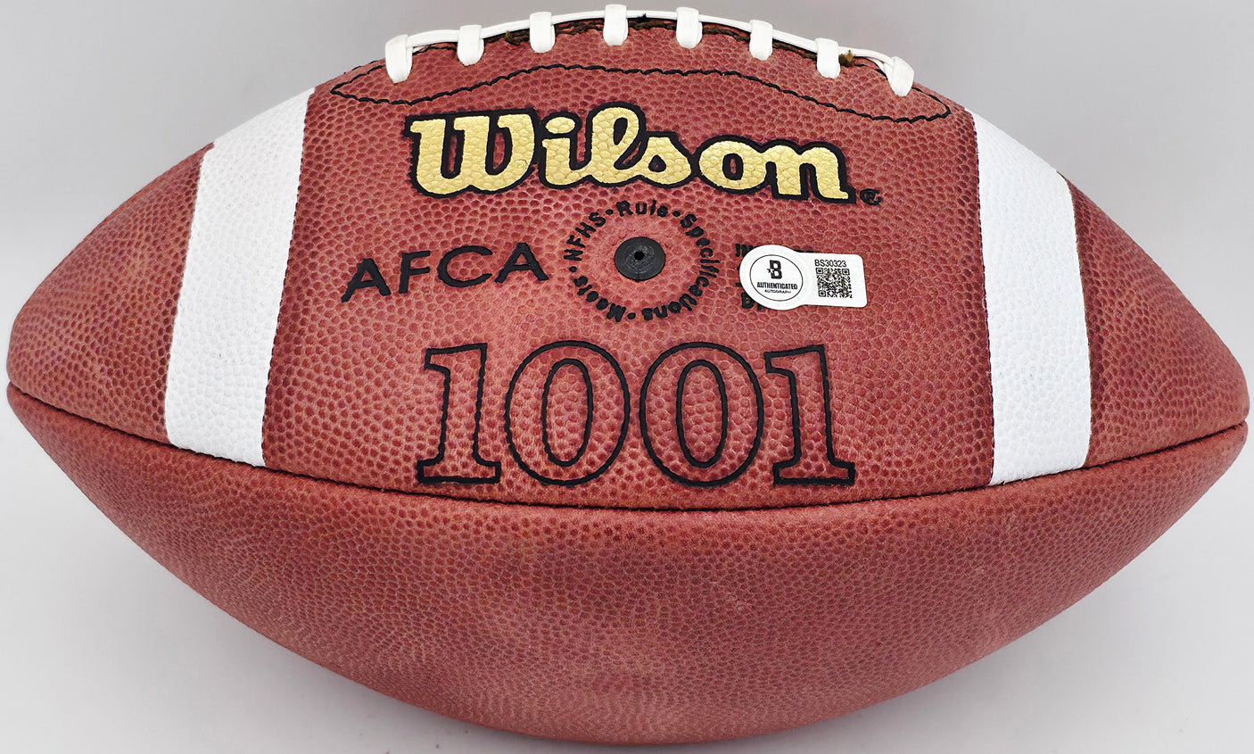 Rick Neuheisel Autographed Wilson Rose Bowl Football Washington Huskies Beckett BAS QR #BS30323