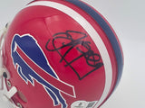 Jim Kelly Autographed Buffalo Bills Red Mini Helmet Beckett BAS QR #BS30080