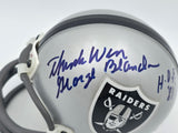 George Blanda Autographed Oakland Raiders Silver Mini Helmet "Think Win HOF 81" Beckett BAS QR #BS30070