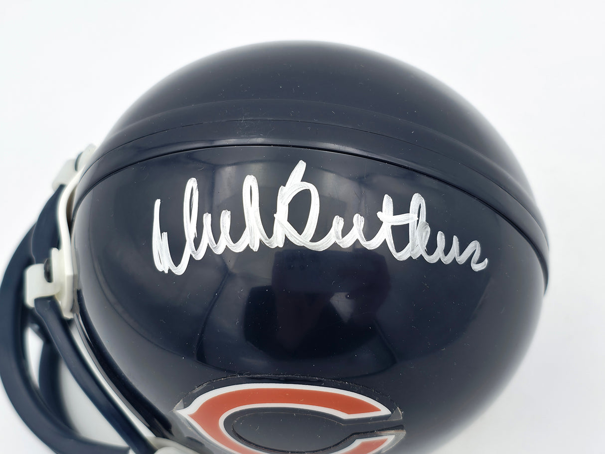 Dick Butkus Autographed Chicago Bears Navy Blue Mini Helmet Beckett BAS QR #BS30077