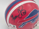 Thurman Thomas Autographed Buffalo Bills Red Mini Helmet Beckett BAS QR #BS30075