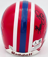 Thurman Thomas Autographed Buffalo Bills Red Mini Helmet Beckett BAS QR #BS30075