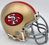 Jerry Rice Autographed San Francisco 49ers Gold Mini Helmet Beckett BAS QR #BS30079