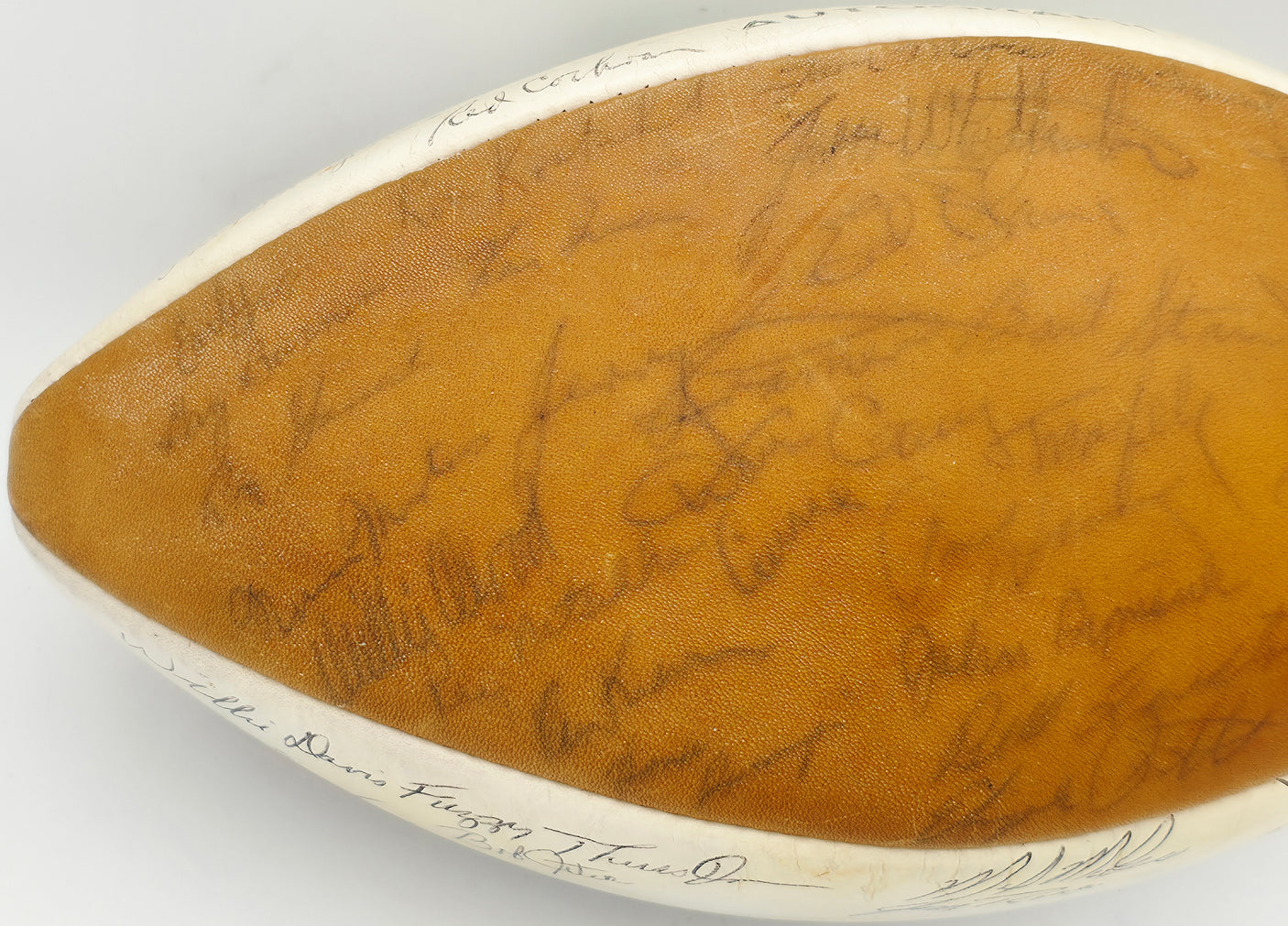 1962 Green Bay Packers Team Autographed Spalding Leather World Champions Logo Football With 44 Signatures Including Vince Lombardi Beckett BAS #AE16668