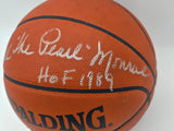 Earl The Pearl Monroe Autographed Spalding NBA Game Ball Basketball New York Knicks "HOF 1989" Beckett BAS QR #BS30425