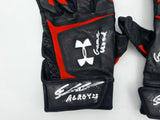Gunnar Henderson Autographed Game Used Rookie Black & Orange Under Armour Batting Gloves Baltimore Orioles "AL ROY 23 Game Used" Beckett BAS Witness #1W492697 & 1W492698