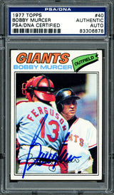Bobby Murcer Autographed 1977 Topps Card #40 San Francisco Giants PSA/DNA #83306878