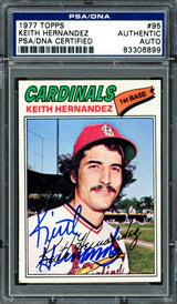 Keith Hernandez Autographed 1977 Topps Card #95 St. Louis Cardinals PSA/DNA #83306899