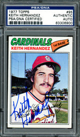 Keith Hernandez Autographed 1977 Topps Card #95 St. Louis Cardinals PSA/DNA #83306900