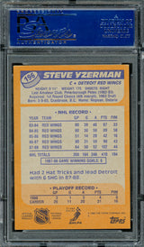 Steve Yzerman Autographed 1988-89 Topps Card #196 Detroit Red Wings PSA/DNA #83110460