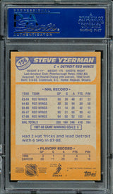 Steve Yzerman Autographed 1988-89 Topps Card #196 Detroit Red Wings PSA/DNA #83110462