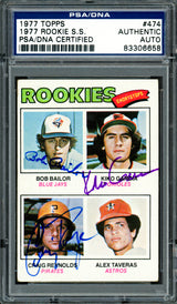 Bob Bailor, Kiko Garcia & Craig Reynolds Autographed 1977 Topps Rookie Card #474 PSA/DNA #83306658
