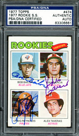 Bob Bailor, Kiko Garcia & Craig Reynolds Autographed 1977 Topps Rookie Card #474 PSA/DNA #83306661