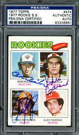 Bob Bailor, Kiko Garcia & Craig Reynolds Autographed 1977 Topps Rookie Card #474 PSA/DNA #83306661